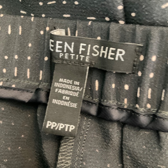 Eileen Fisher Morse Code Tencel Viscose Crepe Pant Ankle Length Size PP - Picture 5 of 10